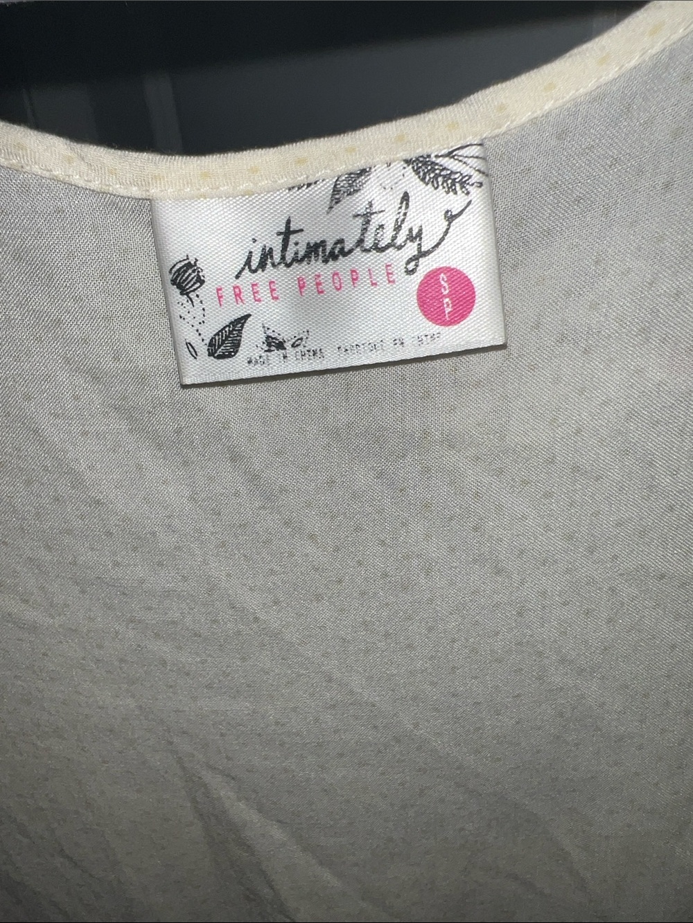 Free People Cream Intimately Sleep Tank